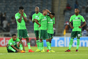 Orlando Pirates players dejected after losing on penalties during the 2017 Telkom Knockout football match between Orlando Pirates and Polokwane City at Orlando Stadium, Johannesburg on 04 November 2017.