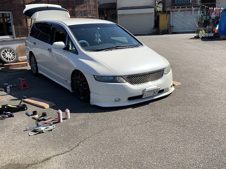オデッセイのタイヤ交換・車高調整に関するカスタム事例の投稿画像2枚目