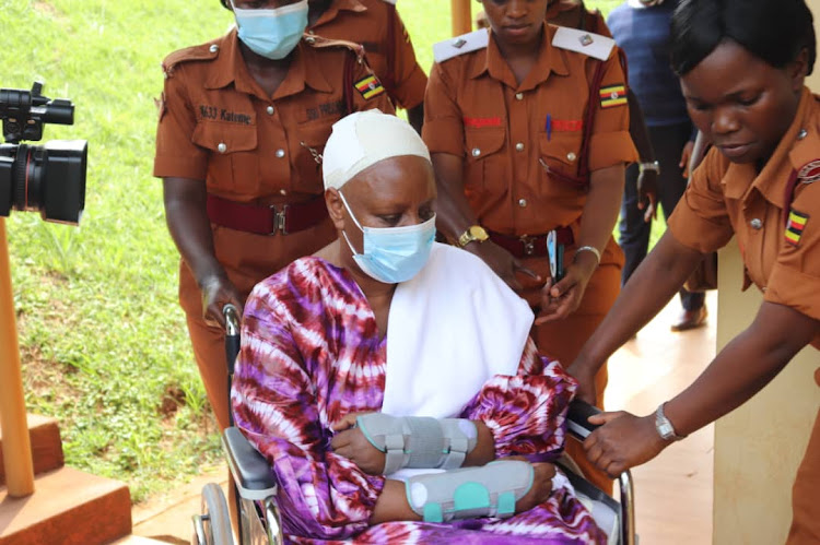 Molley Katanga arriving at Nakawa court