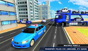 US Real Police Plane Limo Car Transporter Driving screenshot 2