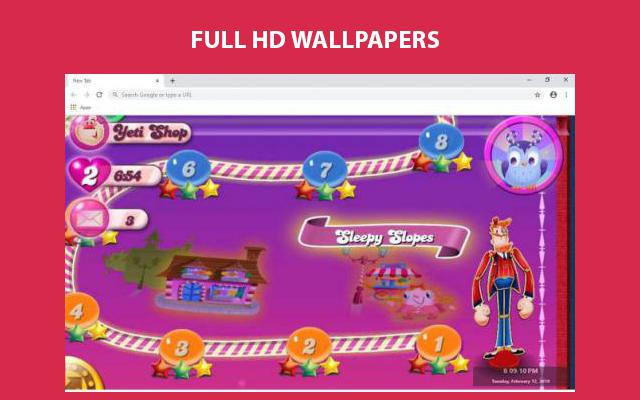 Candy Crush Saga Wallpapers and New Tab