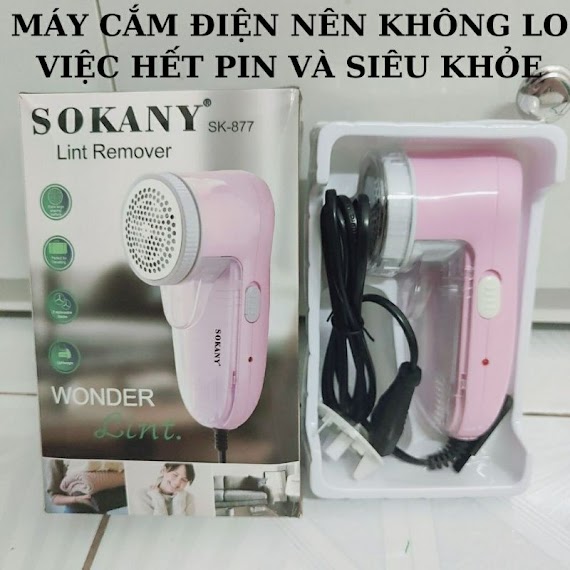 Máy Cắt Lông Xù Quần Áo Cầm Tay Sokany Chính Hãng Cao Cấp, Máy Làm Mới Chăn Thảm Nệm Cắm Điện Công Suất Lớn