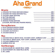 Aha Grand menu 1