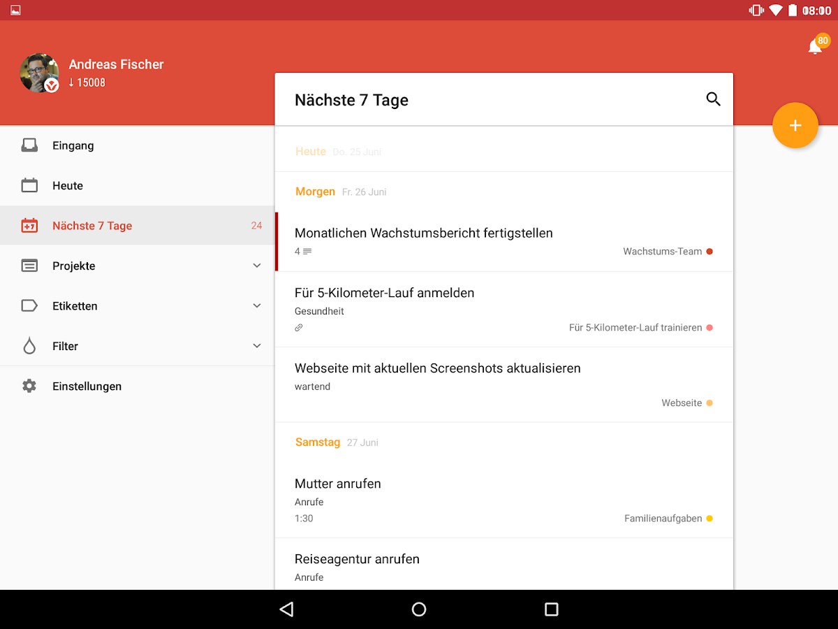   Todoist: To-Do | Aufgabenliste – Screenshot 