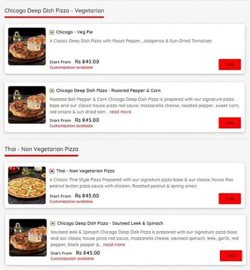 Nomad Pizza - Travellers Series menu 