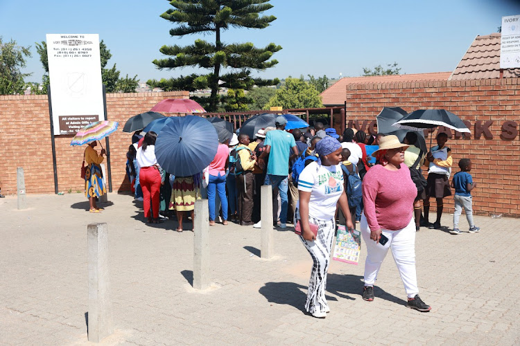 Parents struggling to get school placements for their children at Ivory Park Secondary School.