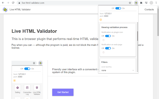 Live HTML Validator