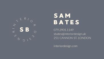 Bates Interior Design - Business Card template