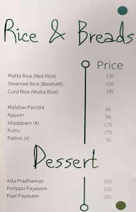 Just Kerala menu 4