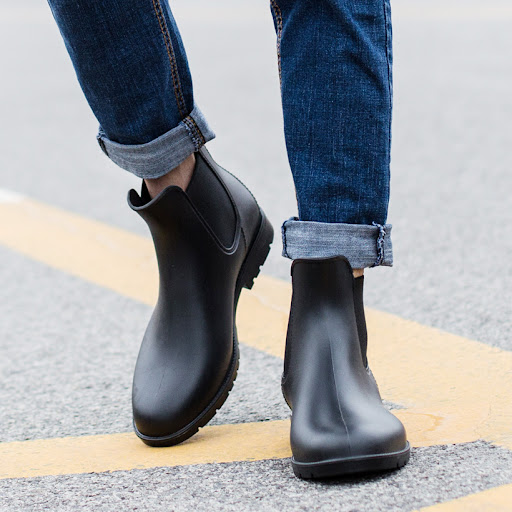 Title 2, Mens Low-top Rain Boots Fashion Waterproof Che...