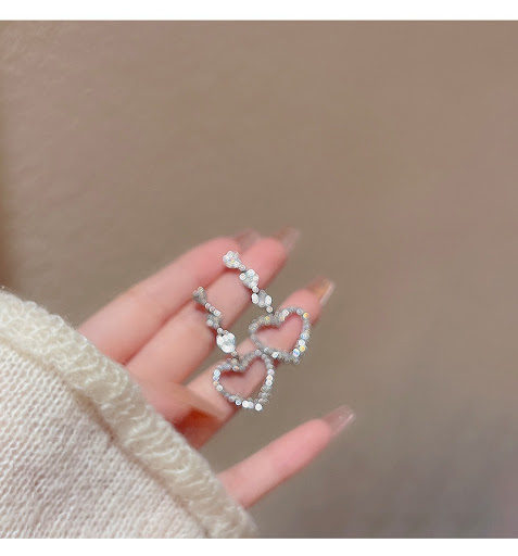 Title 1, Sterling Silver Needle Sparkling Full Rhineston...