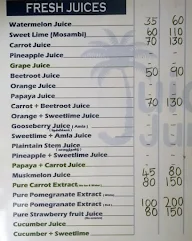 Juice Junction menu 1