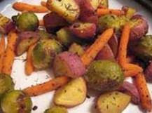 Roasted Maple glazed Potato/Carrot/Brussel Sprouts