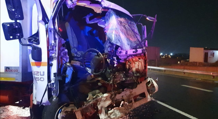 A truck driver was flung out of his vehicle on the N1 on Wednesday night.