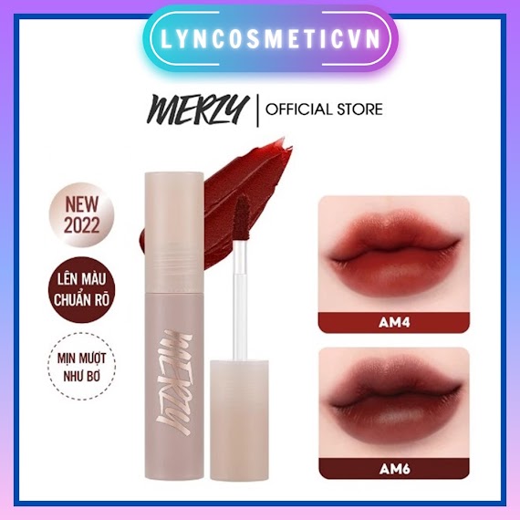 (Có Sẵn - Bill Hàn) Son Kem Lỳ Siêu Mịn Môi Merzy Academia Mellow Tint