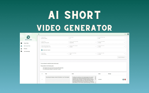 AI Short Video Generator