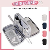 Túi Phụ Kiện Công Nghệ Đựng Pin Sạc Dự Phòng, Điện Thoại, Cáp Sạc Usb, Tai Nghe Có Quai Cầm [Ft2]