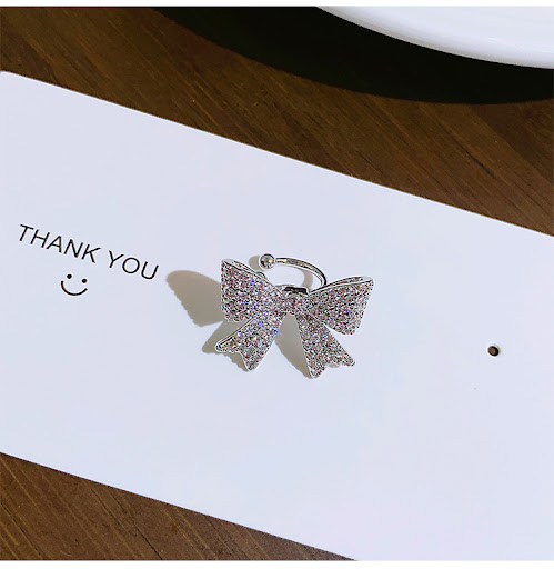 Title 2, Bow Ear Clip Earrings for Women, Special Non-Pi...