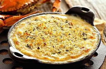 Crème de Brie® Champagne and Crab Gratin