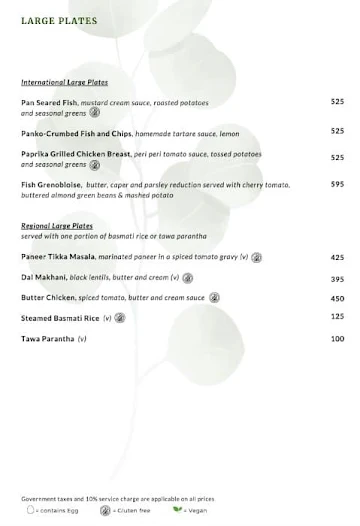 Hamoni: Cafe By The Greens menu 