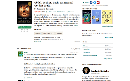 Hacker Reads for Goodreads