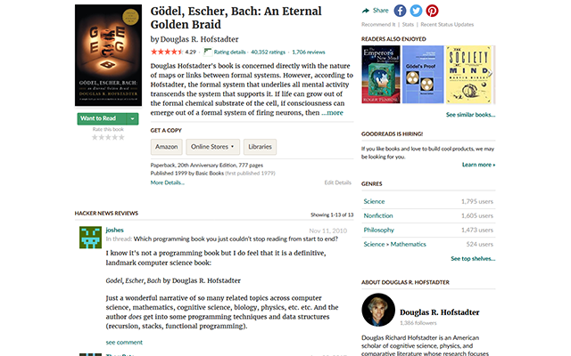 Hacker Reads for Goodreads Preview image 5