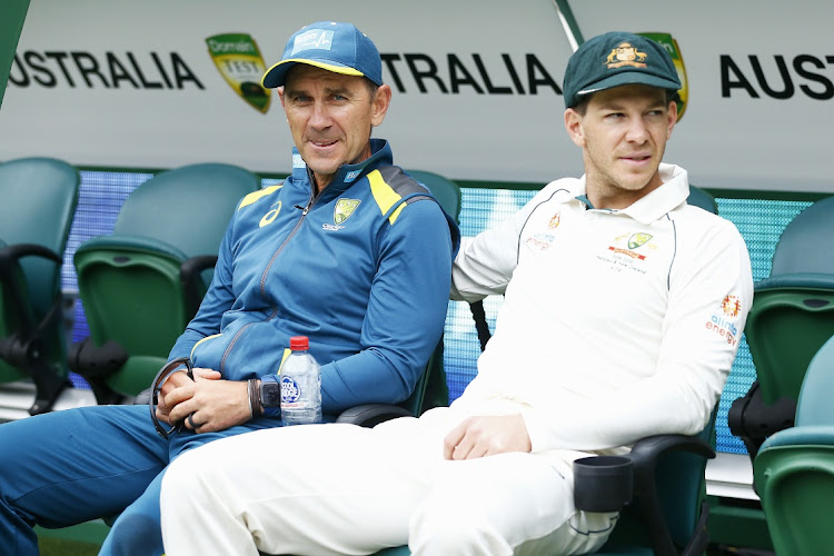 Australia head coach Justin Langer and captain Tim Paine