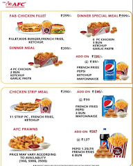 The AFC menu 1