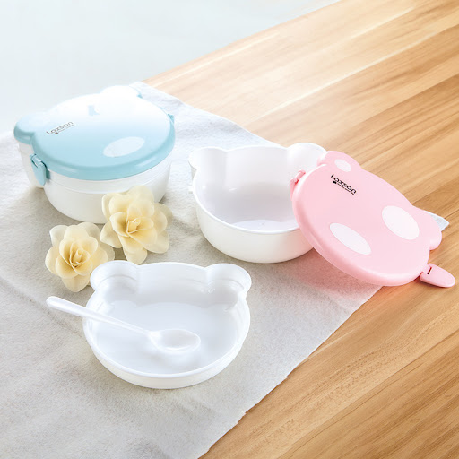 Title 3, Little Bear Cartoon Bento Double-layer Lunch Bo...