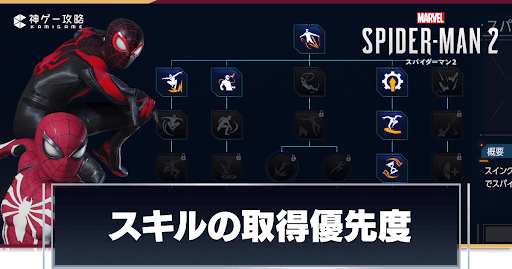 スパイダーマン2_アイキャッチ_スキルの取得優先度