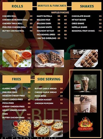 The Spicy Bite menu 