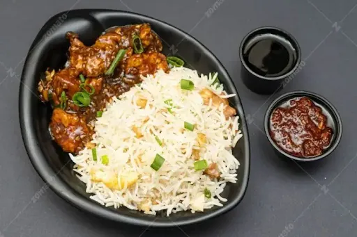 Chicken Fried Rice With Manchurian Gravy Bowl