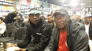 Ex-Bafana stars Edward Motale (left) and Augustine Makalakalane attend Neil Tovey's book launch. 