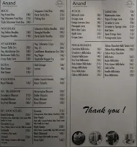 Anand Stall menu 2