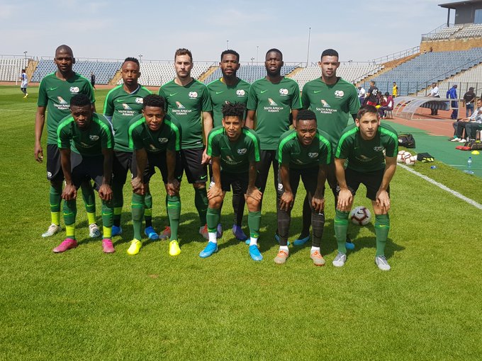 Bafana Bafana lineup for their practice match against Swallows FC on September 4 2019 which they won 6-0.