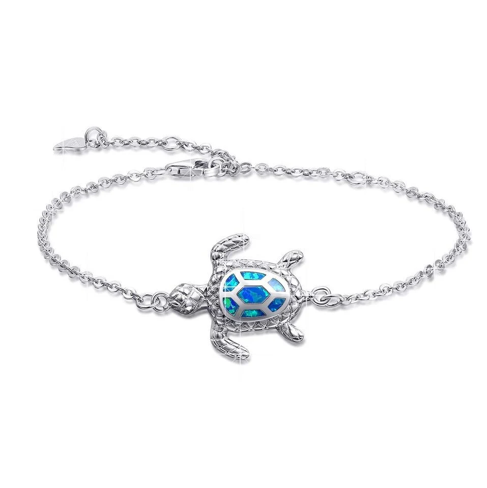 Title 5, Tobillera de tortuga oceánica de Hawái con ópal...