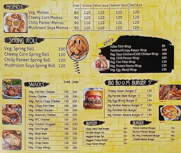 Fake Meat menu 