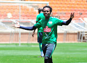 Percy Tau during the South African national mens soccer team training session at Peter Mokaba Stadium on November 07, 2017 in Polokwane, South Africa. 