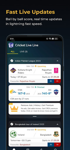 Screenshot Cricket Live Line