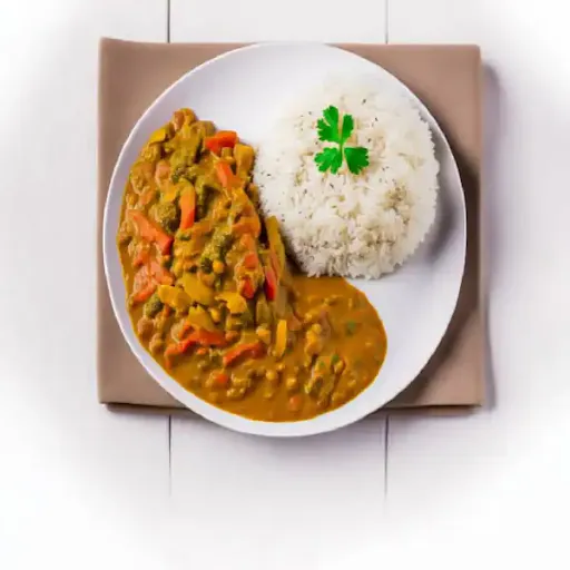 Mushroom Hyderabadi Masala [ Rice Bowl ]