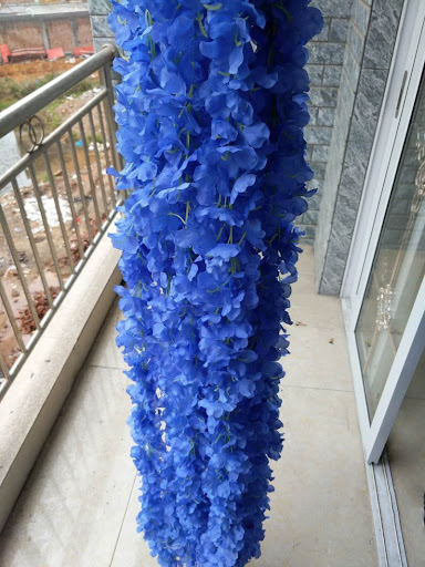 Title 6, Orchid Rattan Artificial Silk Flower Vine for H...