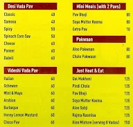 Just Vada Pav menu 2