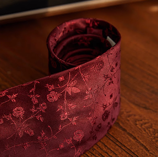 Title 6, Handmade Three-fold Roll Wool Lining Tie Silk J...