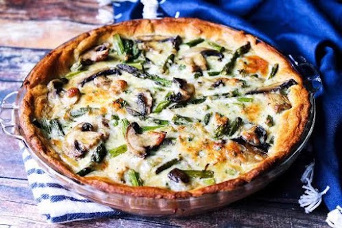 Asparagus and Mushroom Quiche