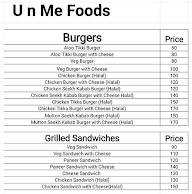 U N Me Foods menu 1