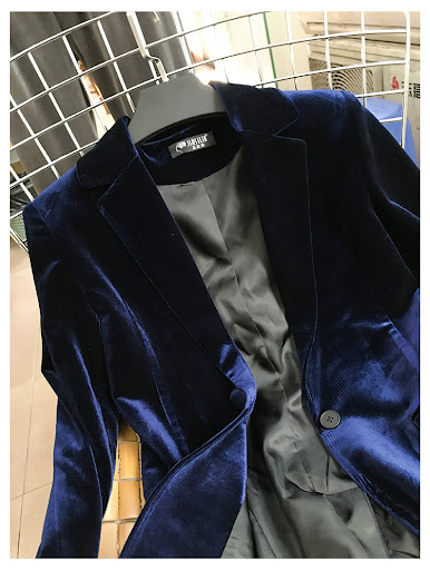 Title 6, Gold Velvet Suit New Slim Fit All-match Jacket ...