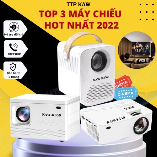 Máy Chiếu Mini Full Hd 1080P, Máy Chiếu Mini Giá Rẻ Kết Nối Wifi, Bluetooth, Dễ Dàng Kết Nối Điện Thoại, Máy Tính