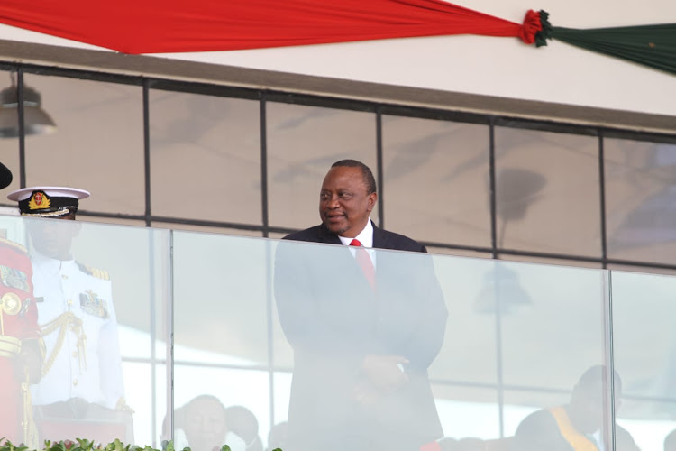 President Uhuru Kenyatta during the Madaraka Day celebrations at Uhuru Gardens Nairobi on Wednesday, June 1, 2022