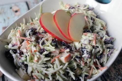 Creamy Cranberry Coleslaw w/Raspberry Vinaigrette