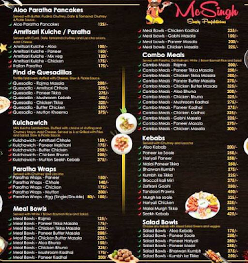 Mc Singh menu 